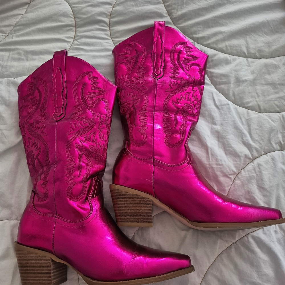 Pink Western Boots